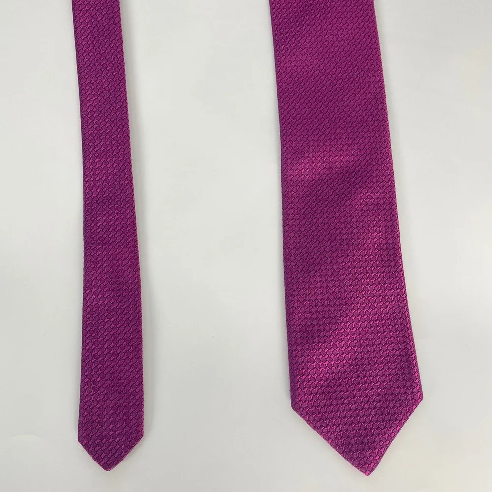 Robert Talbott Best of Class Necktie Magenta Purple Woven Silk Tie Formal Bright